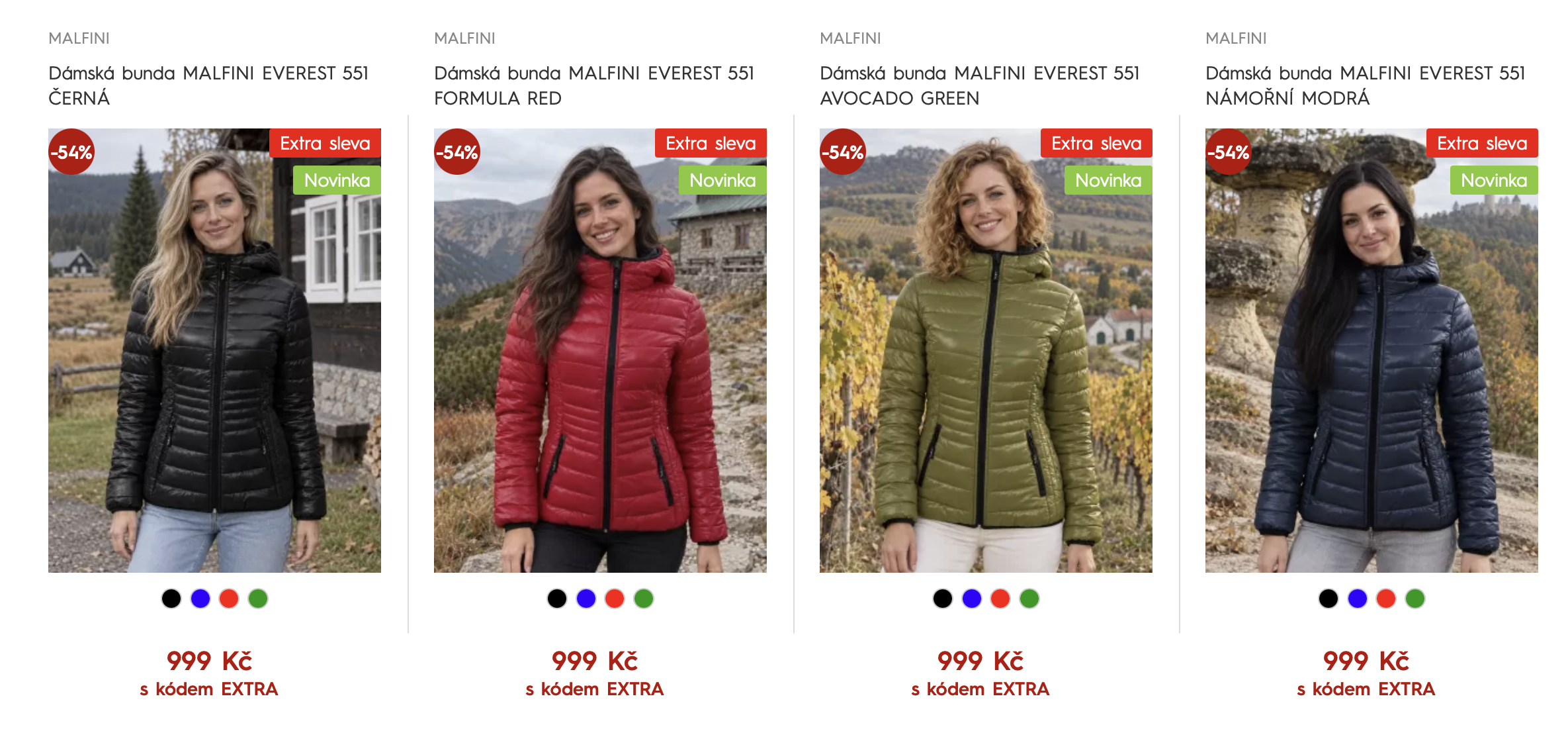 Dámské bundy MALFINI EVEREST 551 za 999 Kč s kódem EXTRA
