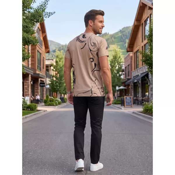  Pánské volnočasové triko premium ALTISPORT VOJ/ALM122TR06 BÉŽOVÁ 