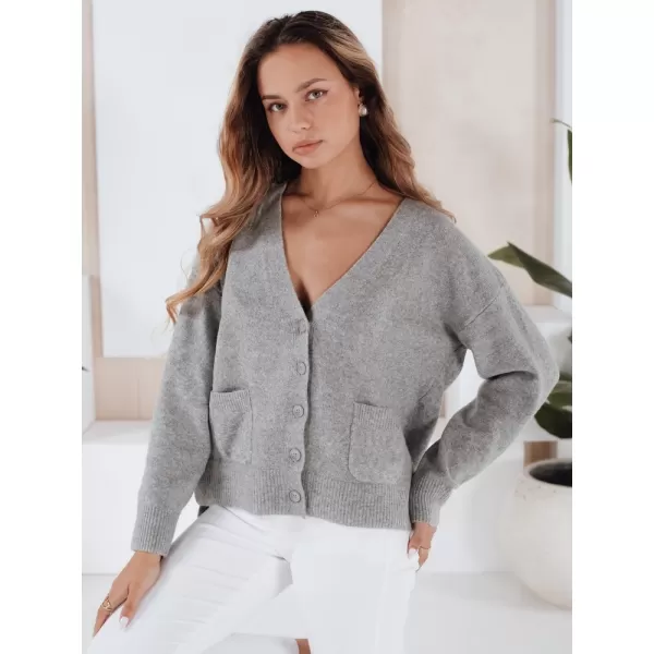  Dámský kardigan DSTREET TMAVĚ ŠEDÁ 
