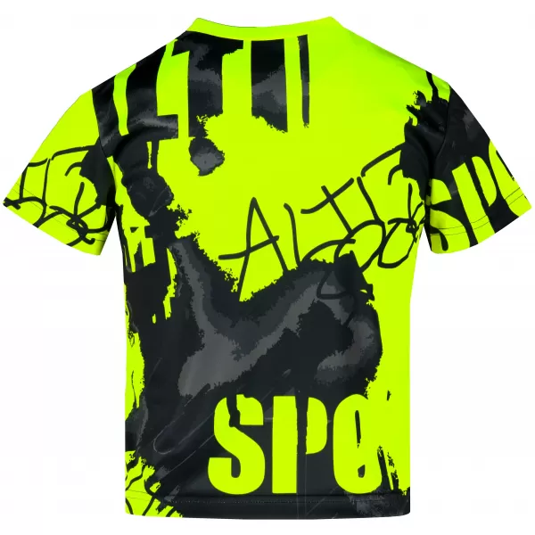  Dětské funkční triko premium ALTISPORT VOJ/ALK076TR01 ČERNÁ/FLUO ŽLUTÁ 