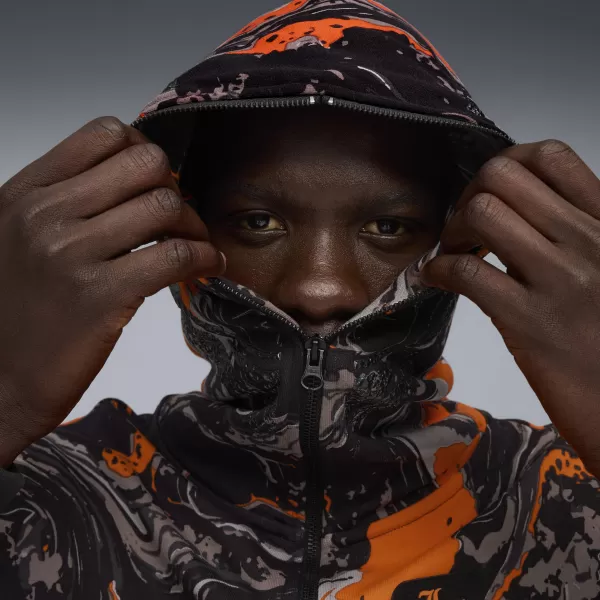  Pánská mikina PUMA LAFRANCE HEEM ERA FULL ZIP 63247101 ORANGE GLO/AOP 