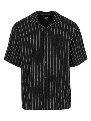 Pánská košile URBAN CLASSICS TB7342 BLACK/OFFWHITE