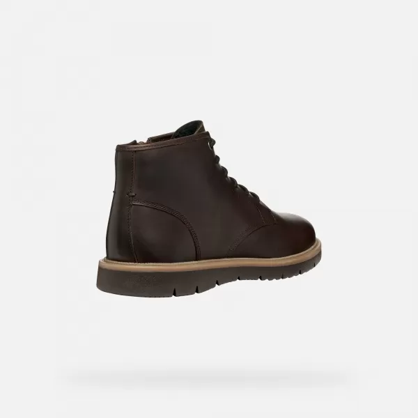  Pánské boty GEOX POVE G011452 TMAVĚ HNĚDÁ 