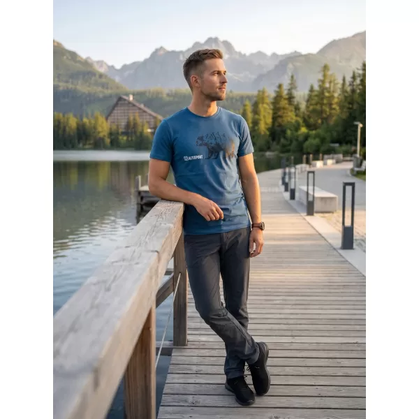  Pánské triko s krátkým rukávem ALTISPORT ALM193129 DENIM 