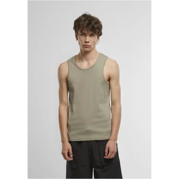  Pánské triko URBAN CLASSICS TB7650A PALE OLIVE/WHITE 