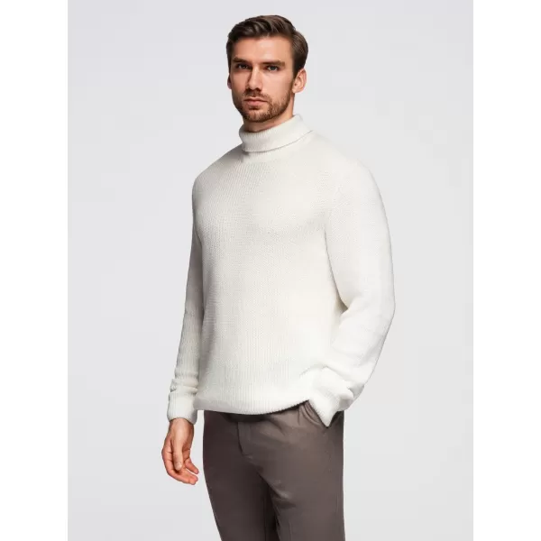  Pánský svetr OMBRE OM-SWTN-0162 WHITE 