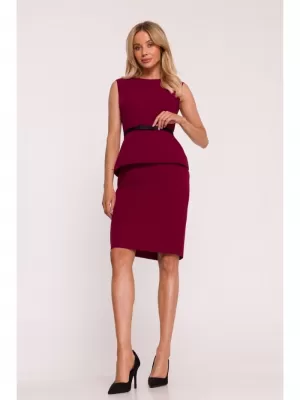 Dámské šaty STYLOVE S427 MAROON