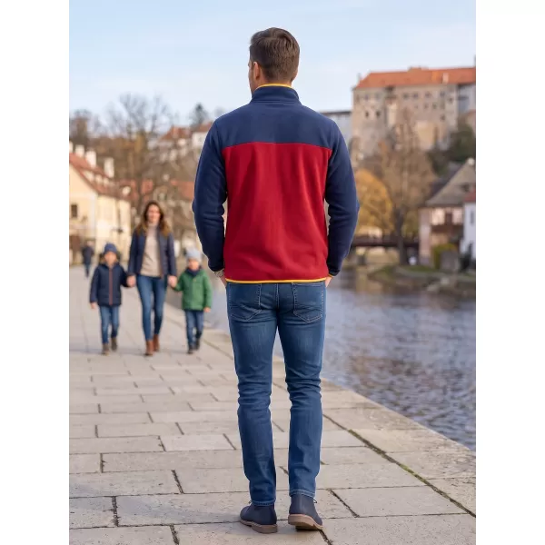 Pánská fleece mikina ALTISPORT GAMEL VÍNOVÁ 