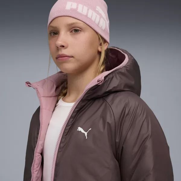  Dětské bunda PUMA REVERSIBLE PUFFER JACKET 68840765 POISED PINK 