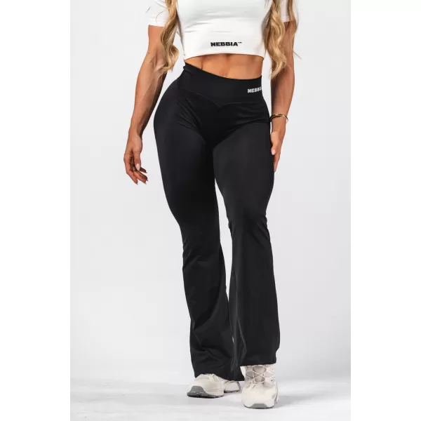  NEBBIA Tvarující bezešvé flared legíny FLOW SEAMLESS 498 BLACK 