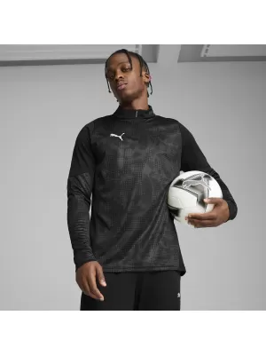 Pánská mikina PUMA TEAMCUP TRAINING 1/4 ZIP TOP 659164_03 PUMA BLACK/PUMA SILVER