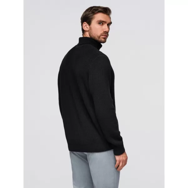  Pánský svetr OMBRE OM-SWTN-0162 BLACK 