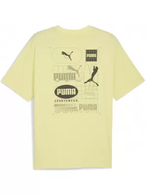 Pánské triko PUMA GRAPHIC GRID TEE 68803935 GOLD MOON