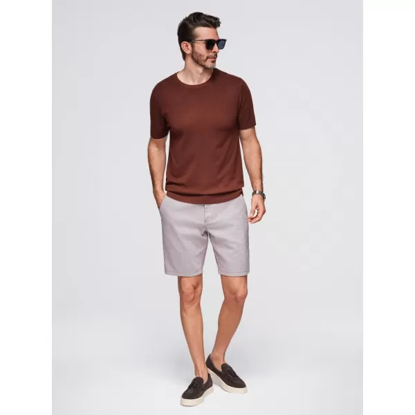  Pánské triko OMBRE OM-TSCT-0252 WARM BROWN 