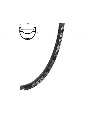 Ráfek KLS BRAVE DSC, 36H, 1 Nýt, AV, 26" black BLACK