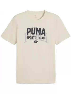 Pánské triko PUMA GRAPHIC VARSITY TEE 68803587 ALPINE SNOW