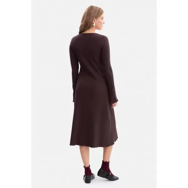  Dámské šaty BEWEAR B308 DARK CHOCOLATE 