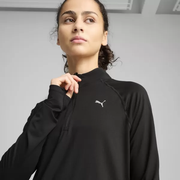  Dámské triko PUMA W RUN VELOCITY CLOUDSPUN 1/4 ZIP 52665001 PUMA BLACK 