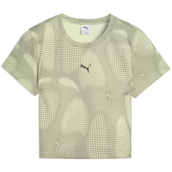  Dámské triko PUMA DARE TO AOP BABY TEE 63214582 LUX ARMY 