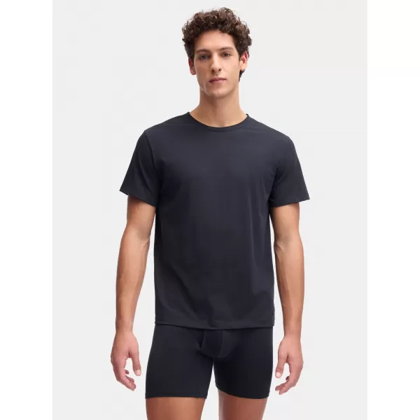  Pánské triko UNDER ARMOUR M UA PERF COTTON CREW NECK-2PK 6007621-001 ČERNÁ 