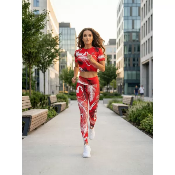  Dámský crop top premium ALTISPORT VOJ/ALW001TR07 ČERVENÁ 