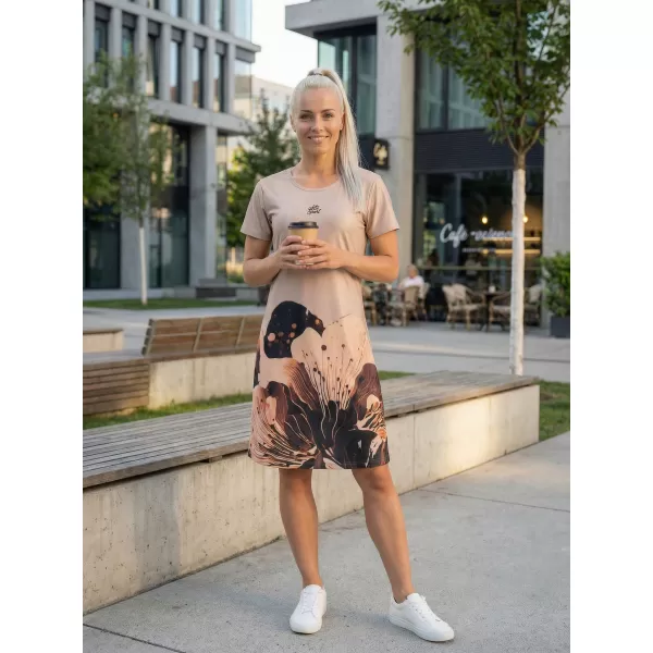  Dámské prodloužené triko premium ALTISPORT VOJ/ALW090SAT02 HNĚDÁ 