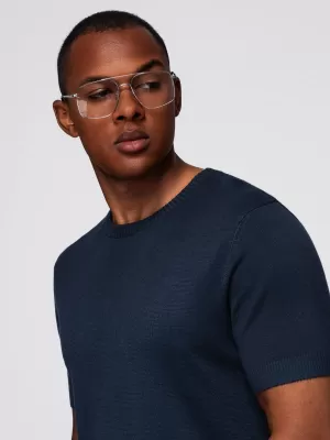 Pánské triko OMBRE OM-TSCT-0252 NAVY BLUE