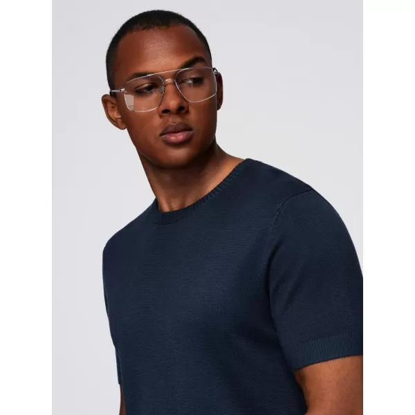  Pánské triko OMBRE OM-TSCT-0252 NAVY BLUE 