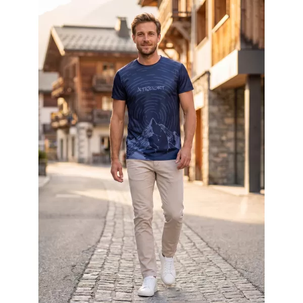  Pánské volnočasové triko premium ALTISPORT VOJ/ALM121TR06 NAVY-BLUE 