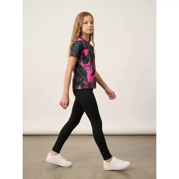  Dětské funkční triko premium ALTISPORT VOJ/ALK076TR01 ČERNÁ/FLUO RŮŽOVÁ 