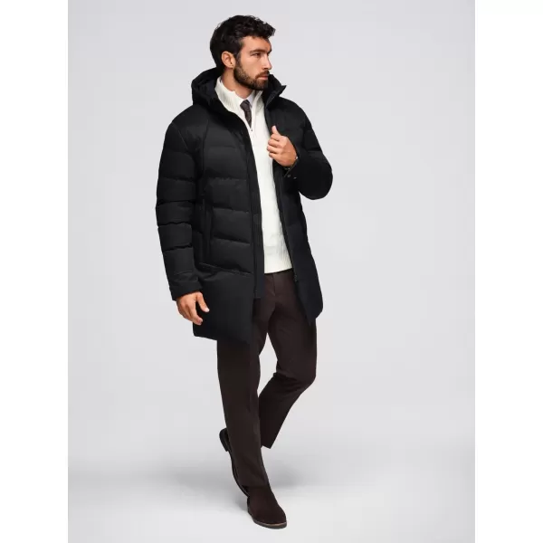  Pánský kabát OMBRE OM-JALJ-0264 BLACK 