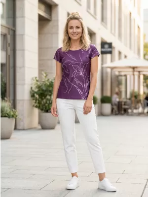 Dámské volnočasové triko premium ALTISPORT VOJ/ALW100TR06 FUCHSIOVÁ