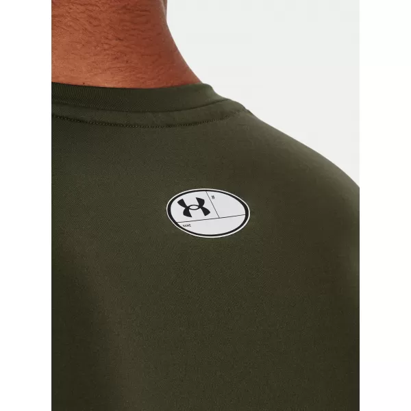  Pánské triko UNDER ARMOUR UA HG ARMOUR COMP SS 1361518-390 ZELENÁ 