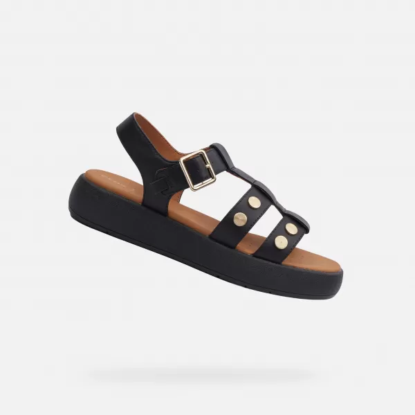  Dámské sandály GEOX CAMALEI G000986 ČERNÁ 