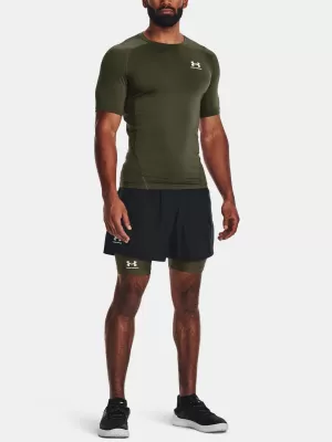 Pánské triko UNDER ARMOUR UA HG ARMOUR COMP SS 1361518-390 ZELENÁ
