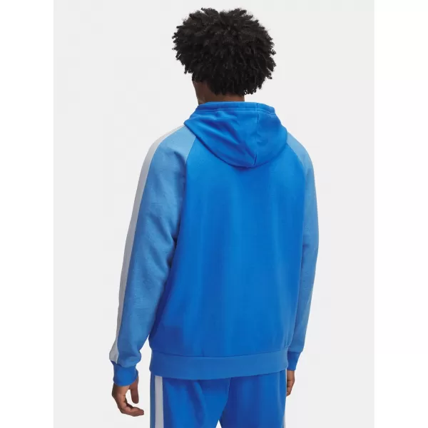  Pánská mikina UNDER ARMOUR RIVAL FLC CB HOOD MODRÁ 