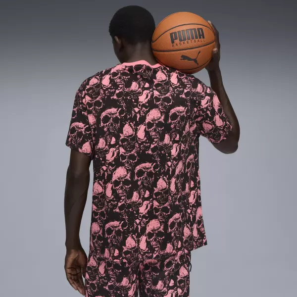  Pánské triko PUMA WORLD TOUR-NAMENT AOP TEE 63235601 SUN STRUCK/AOP 