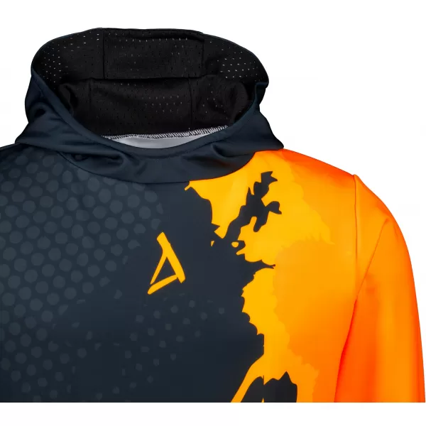  Pánská funkční mikina premium ALTISPORT VOJ/ALM112MI01 ČERNÁ-FLUO ORANGE 