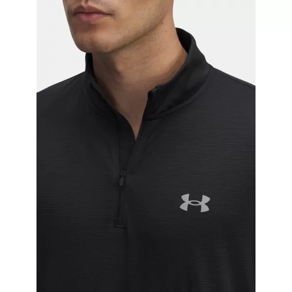  Pánské triko UNDER ARMOUR UA LAUNCH 1/4 ZIP 6005542-001 ČERNÁ 