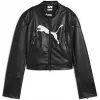 Dámské bunda PUMA FUTURE PUMA ARCHIVE PLEATHER RACER JACKET 63217001 PUMA BLACK