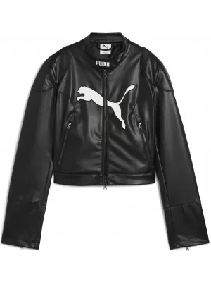 Dámské bunda PUMA FUTURE PUMA ARCHIVE PLEATHER RACER JACKET 63217001 PUMA BLACK