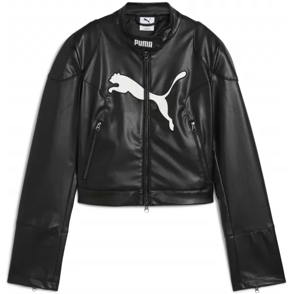  Dámské bunda PUMA FUTURE PUMA ARCHIVE PLEATHER RACER JACKET 63217001 PUMA BLACK 