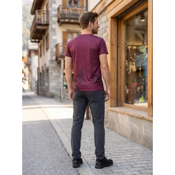  Pánské volnočasové triko premium ALTISPORT VOJ/ALM121TR06 WINE-RED 