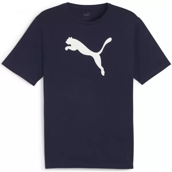  Pánský dres PUMA TEAMRISE LOGO JERSEY COTTON 658705_06 PUMA NAVY/PUMA WHITE 