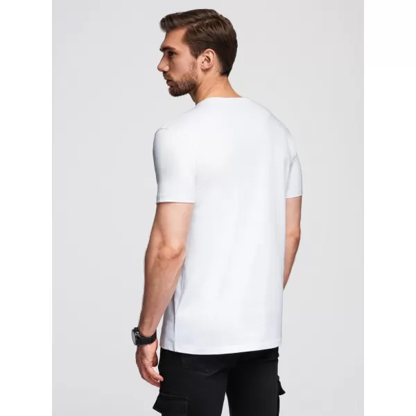  Pánské triko OMBRE OM-TSPT-0245 WHITE 