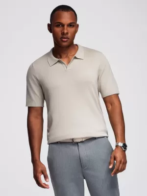 Pánské polo triko OMBRE OM-POSS-0159 LIGHT GREY