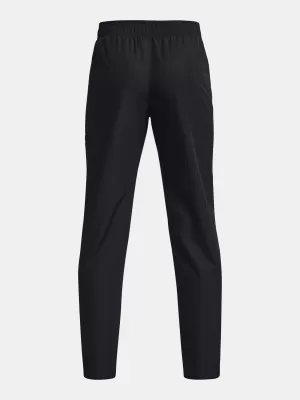 Chlapecké kalhoty UNDER ARMOUR UA SPORTSTYLE WOVEN PANTS 1370184-001 ČERNÁ