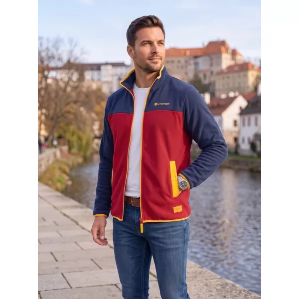  Pánská fleece mikina ALTISPORT GAMEL VÍNOVÁ 