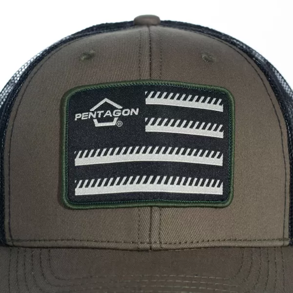  Čepice PENTAGON WILLS TRUCKERS TWILL CAP  K13055 BLACK 