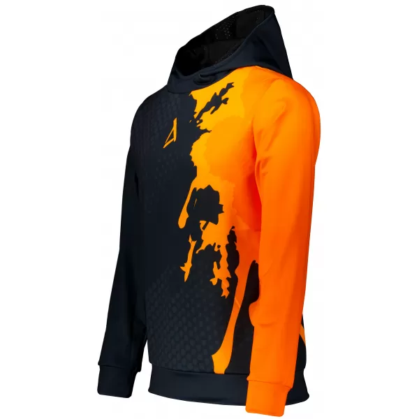  Pánská funkční mikina premium ALTISPORT VOJ/ALM112MI01 ČERNÁ-FLUO ORANGE 
